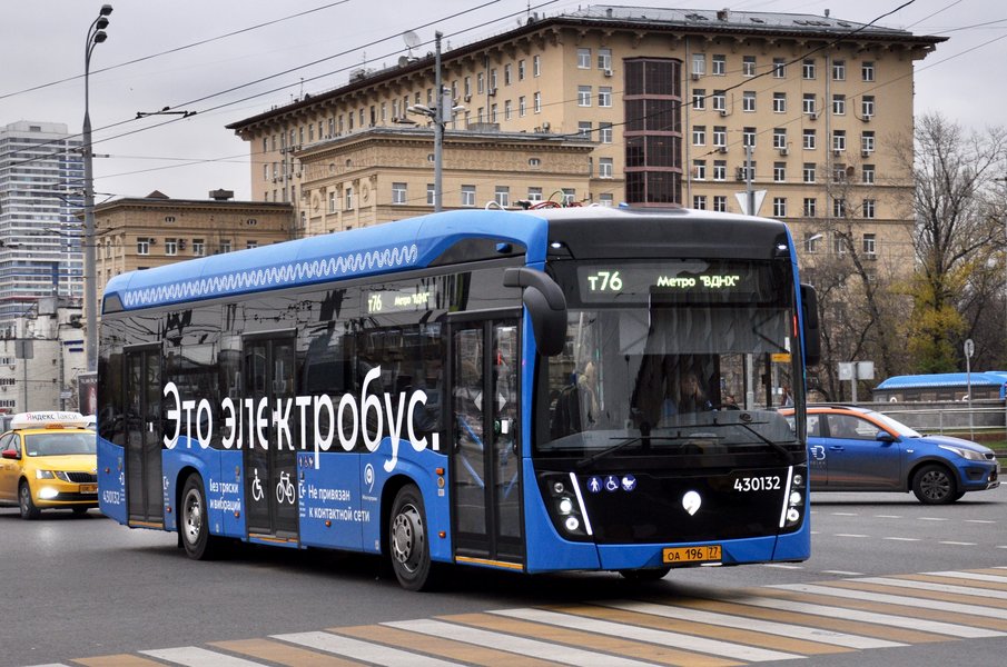 В Москве назван самый популярный маршрут электробуса